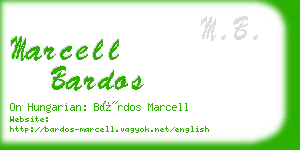 marcell bardos business card